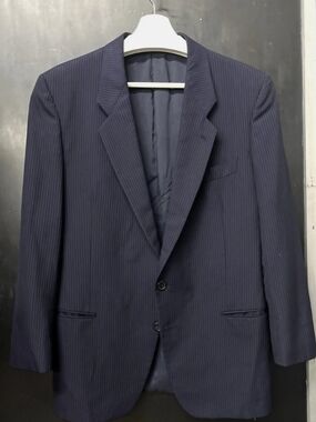 VTG Giorgio Armani Navy Pinstripe Men's Suit Jacket